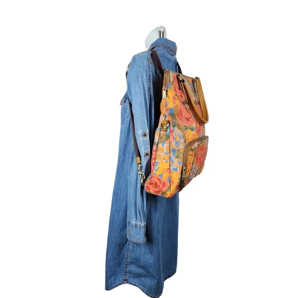 PATRICIA NASH COATED CANVAD TRAPANI CONVERTIBLE BACKPACK